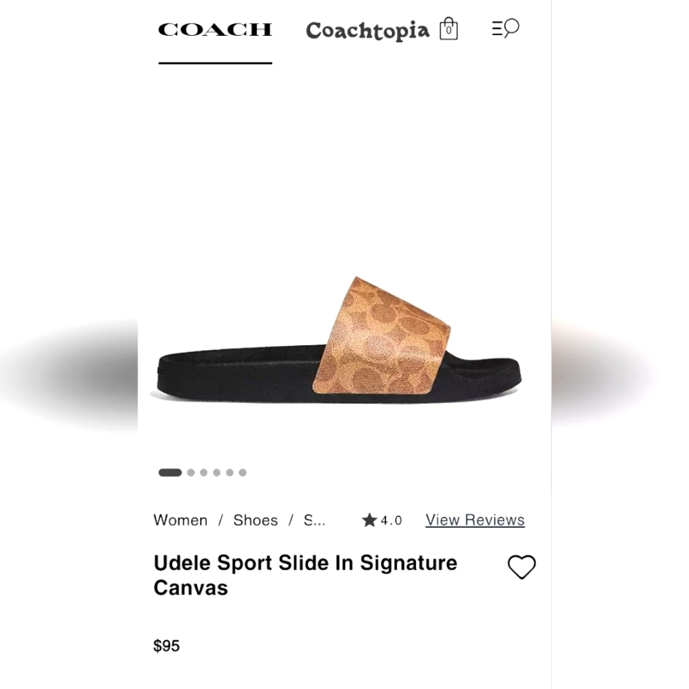 Women's Coach Slides NIB Size 5